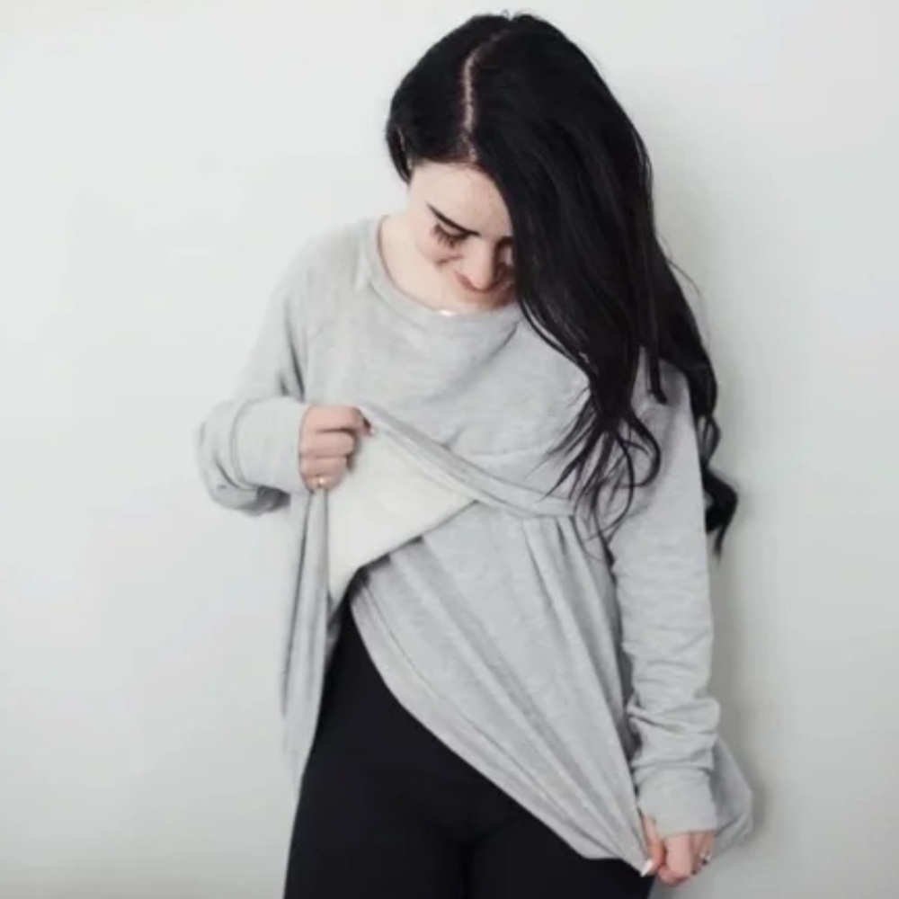 Bao Bei maternity/nursing sweatshirt in grey, size XL